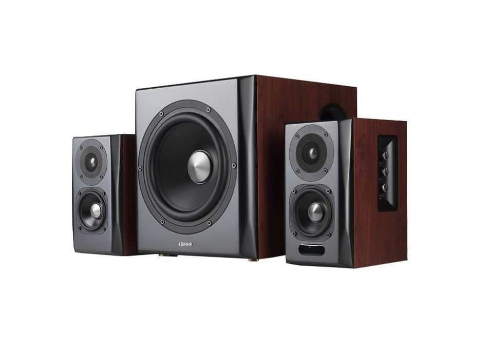 Boxe Edifier 2.1 150W S350DB, bluetooth, telecomanda, brown