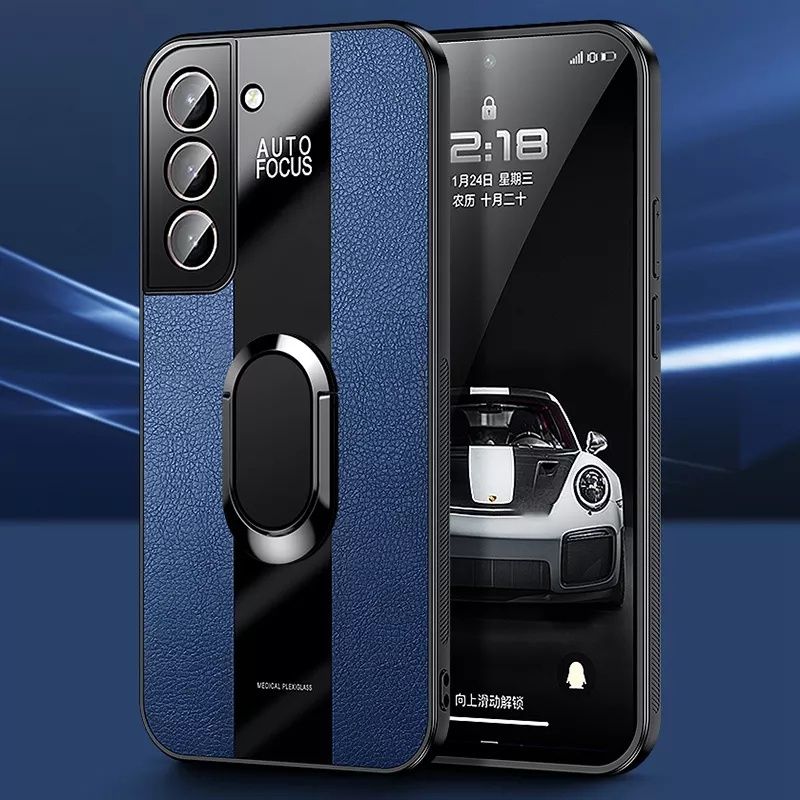 Samsung Galaxy A33 A23 A13 A52s A72 / PORSCHE Кожен кейс с пръстен