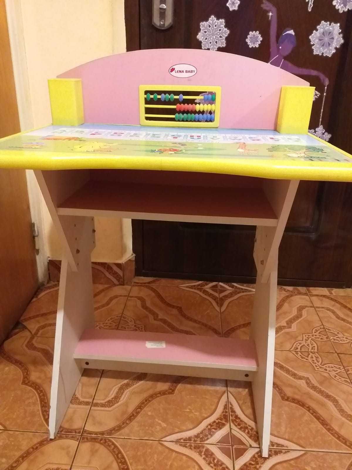 Birou cu scăunel (reglabile) pentru copii