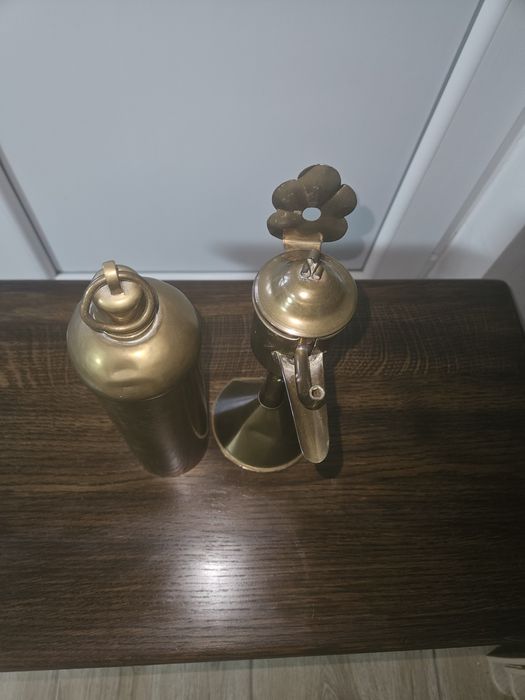 Lampă cu ulei + sticlă de apă caldă din cupru