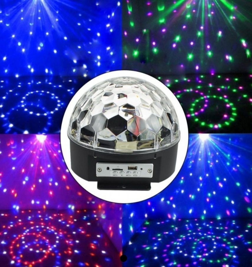 Glob disco Crystal Magic Ball multicolor joc de lumini telecomanda USB