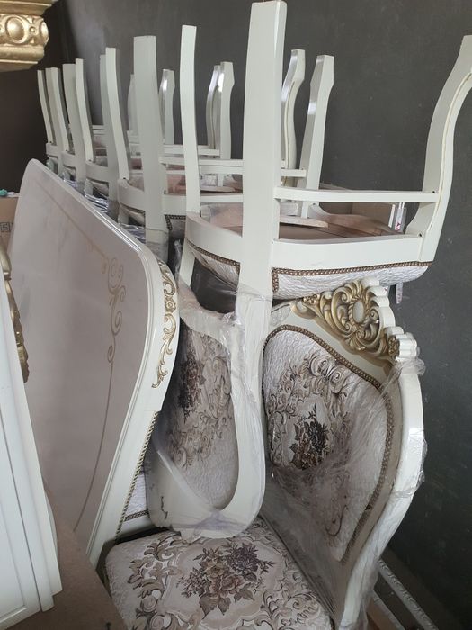 12 kishilik stol stul oq