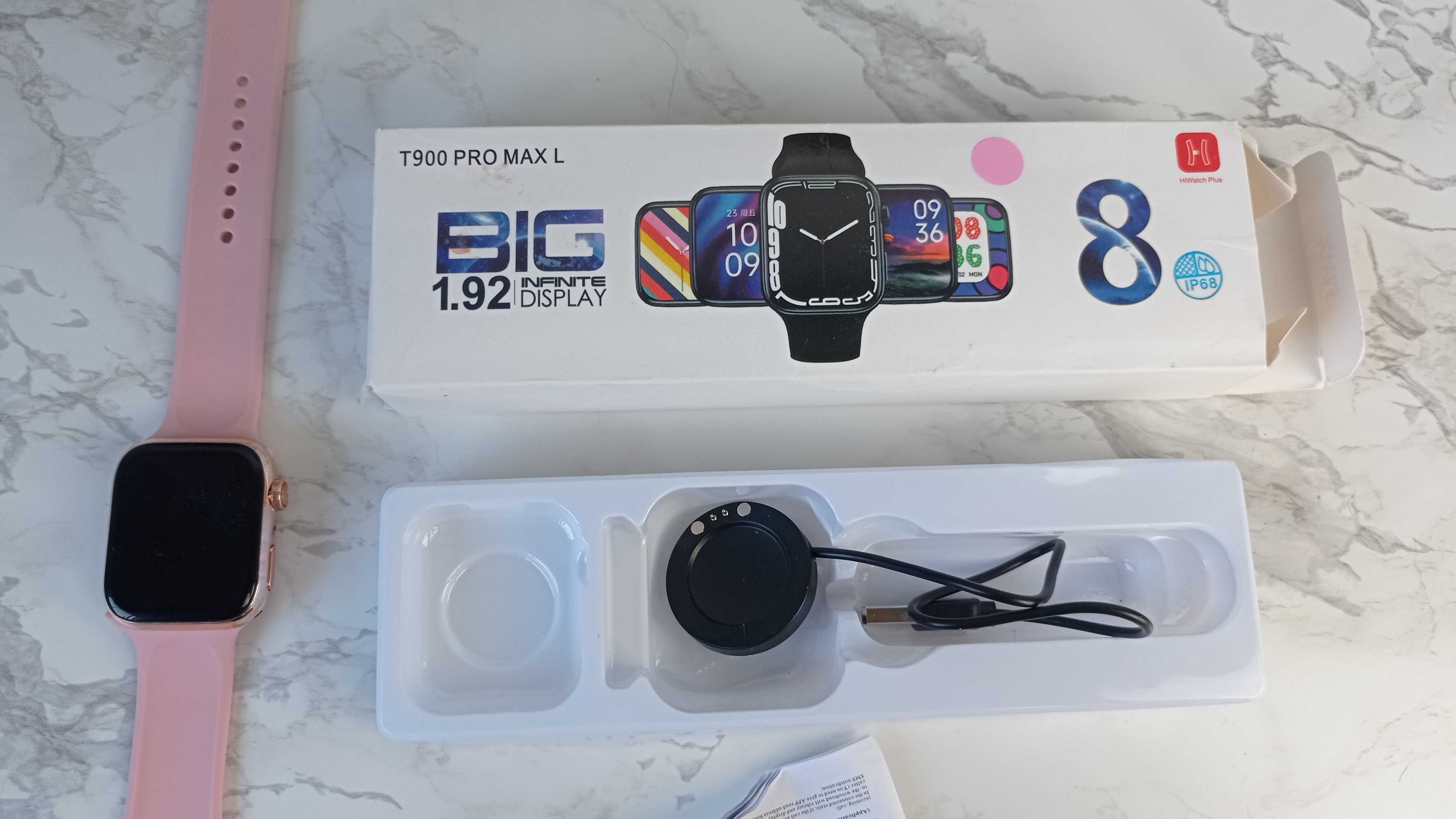 Смарт часовник T900 Pro Max L Series 8 - Розов