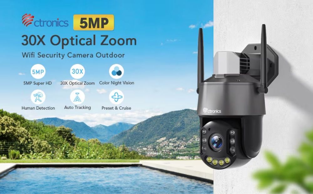 Ctronics 30X Optical Zoom 5MP PTZ IP камера