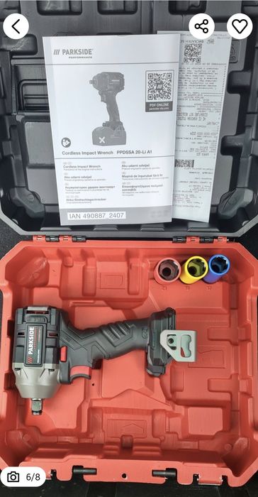 Parkside Импакт ¼" 12v 170N, Гайковерт PPBSSA 600Nm, шлайф ротационен