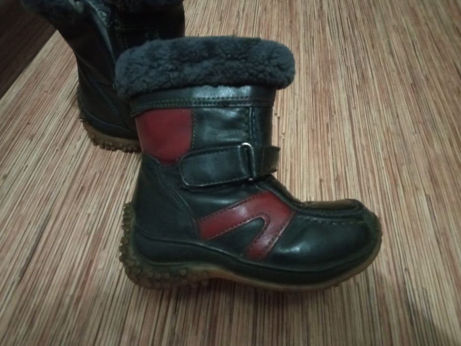 Сапожки детские кожаные зимние ,размер 28