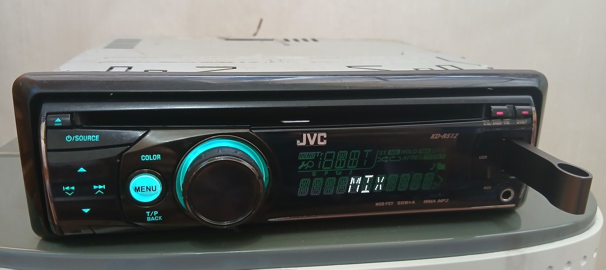 CD USB JVC радио за кола флашка диск аукс 4x50W