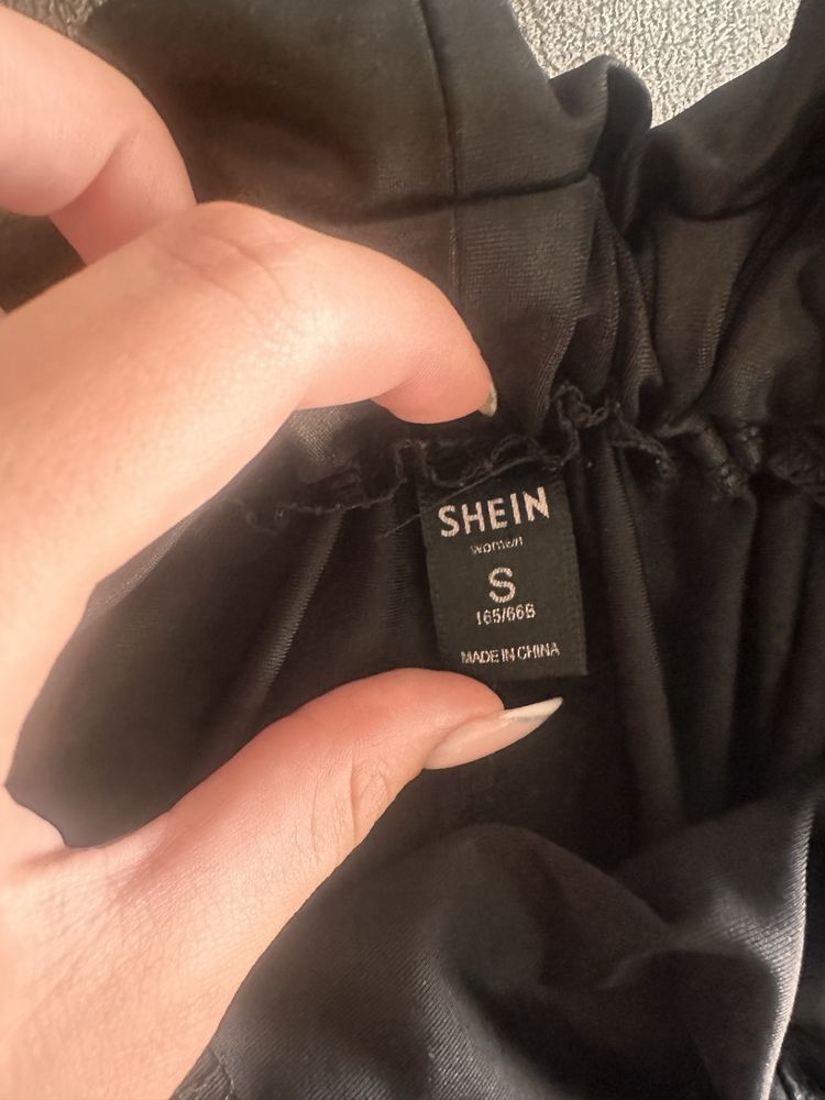 Къси кожени шорти Shein