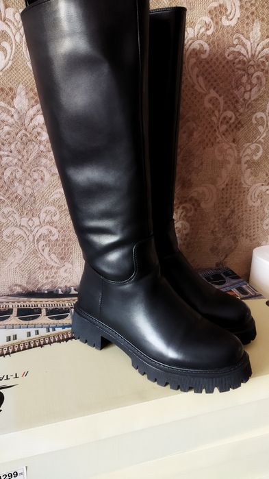 Сапоги зимние черные европейка размер 39