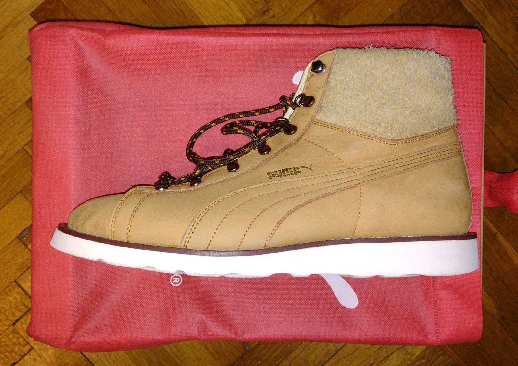 Ghete barbati Puma, piele, talpa Vibram, 42.5, 27.5cm, Made in Japan