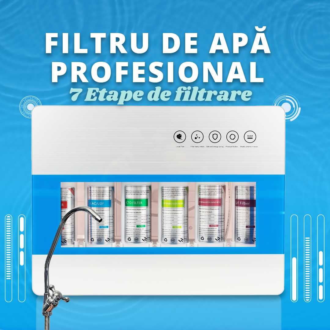 Vand pe factura: Filtru de apa, 7 stagii, Ultrafiltrare 0.01 microni