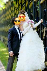 Свадебное платье 44 размер + туфли 38 р + перчатки цена 50000т