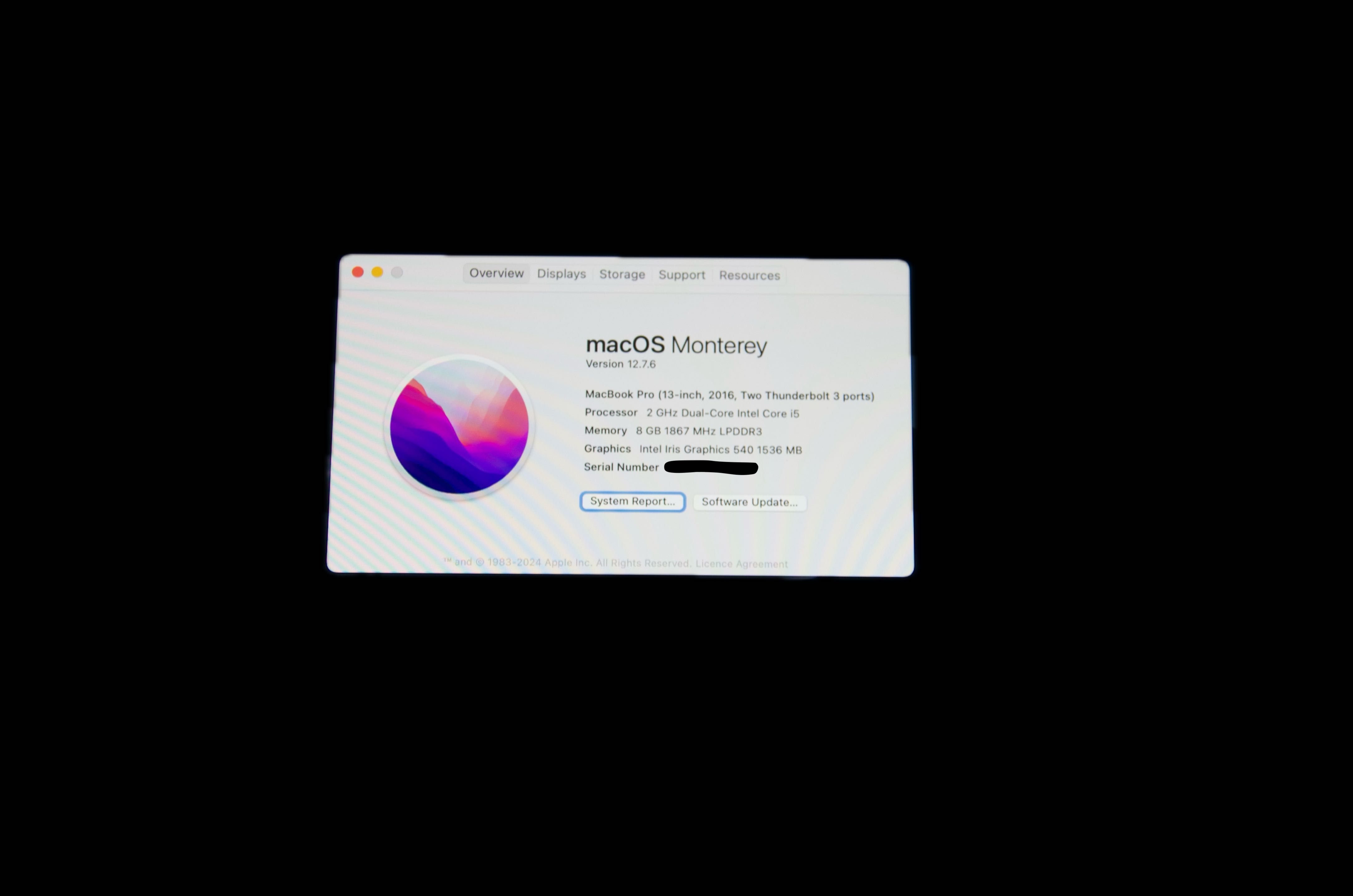 Macbook pro late 2016 13"