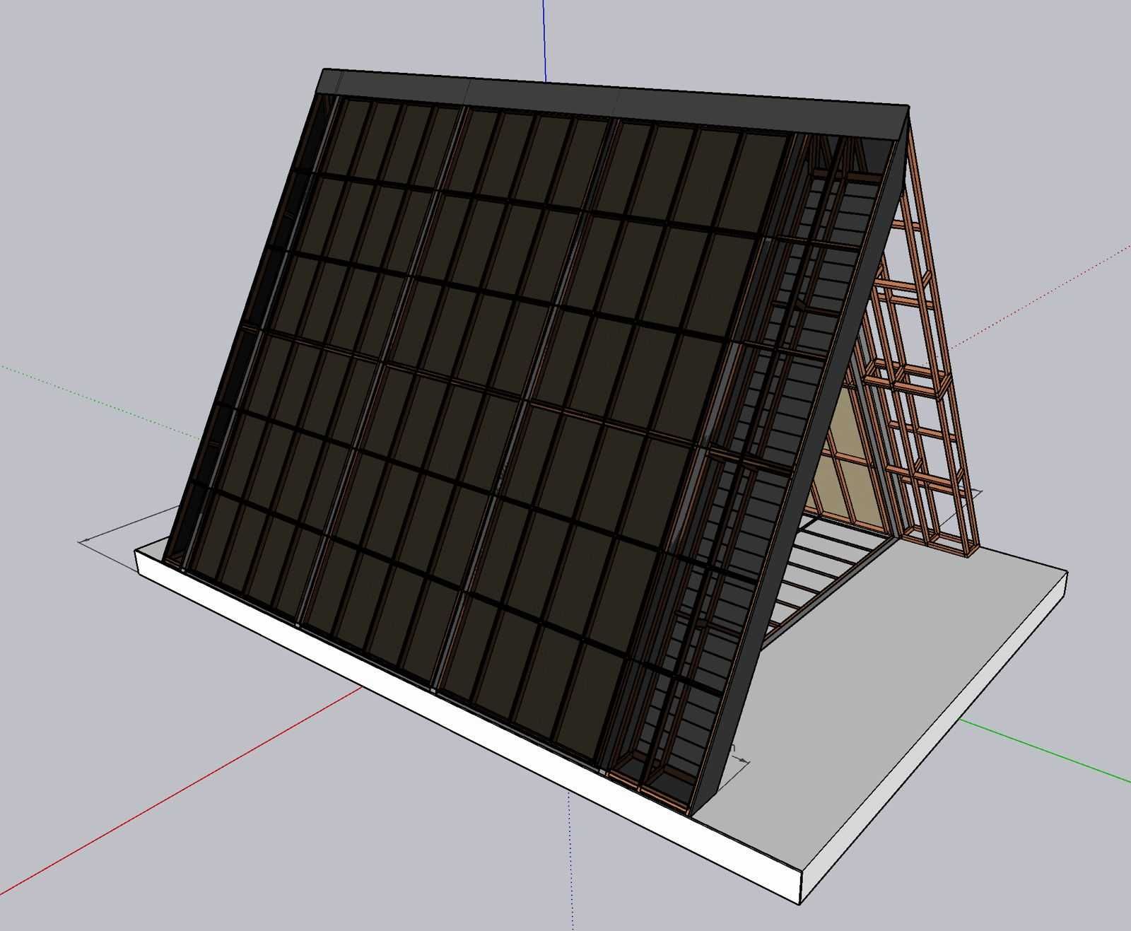 Acoperis fotovoltaic de 8kw la casa tip A - 64 mp la parter.