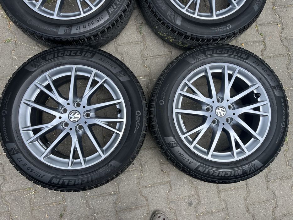 Jante 5x112mm anvelope iarna 215/60 R17, VW Tiguan, Audi Q3, Seat, BMW