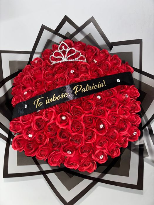 Buchete trandafiri sapun buchet cadou femei flori personalizate