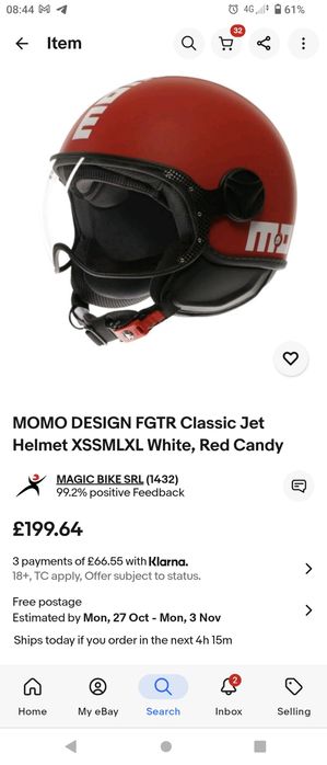Momo Ducati ladies helmet size S