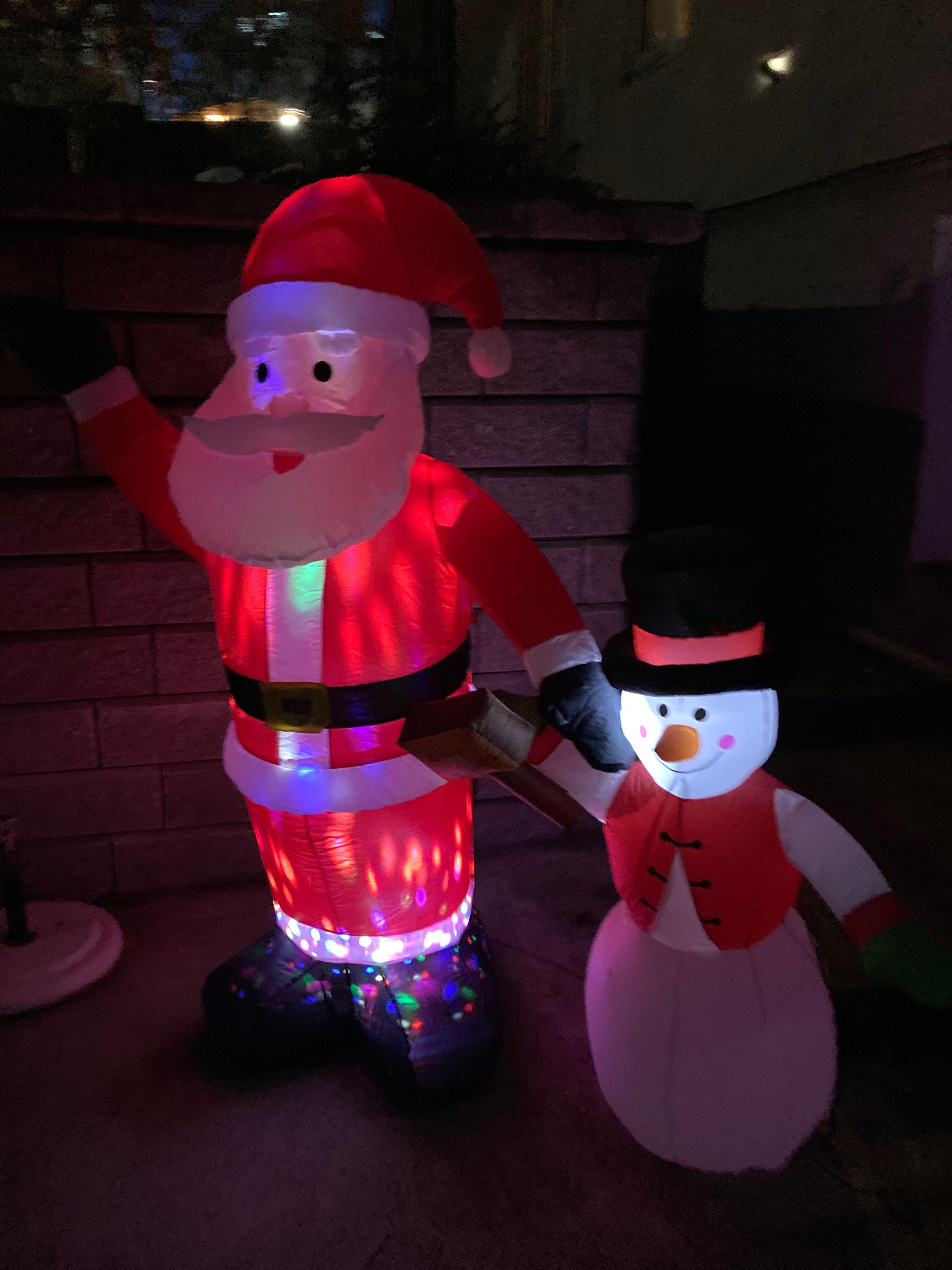 Надуваем светещ Дядо Коледа - 1.80 височина