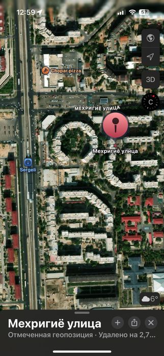 продается 3х ком. кв Сергели7. 7-дом