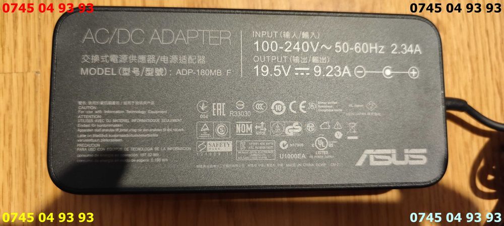 incarcator alimentator original asus 19.5v 9.23A 180w mufa 5.5mm