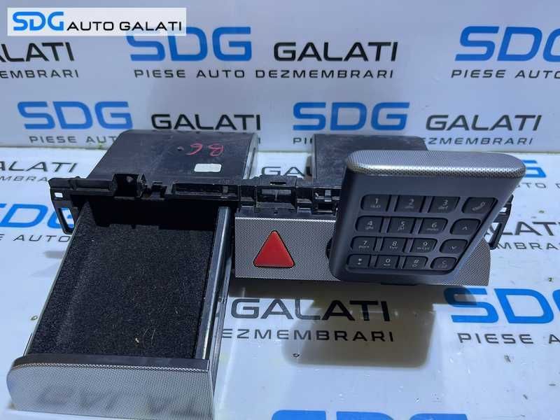 Unitate Modul Tastatura Telefon Sertar Suport Carti Vizita Buton Releu Avarii Bord VW Passat B6 2005 - 2010 Cod 3C2857273
