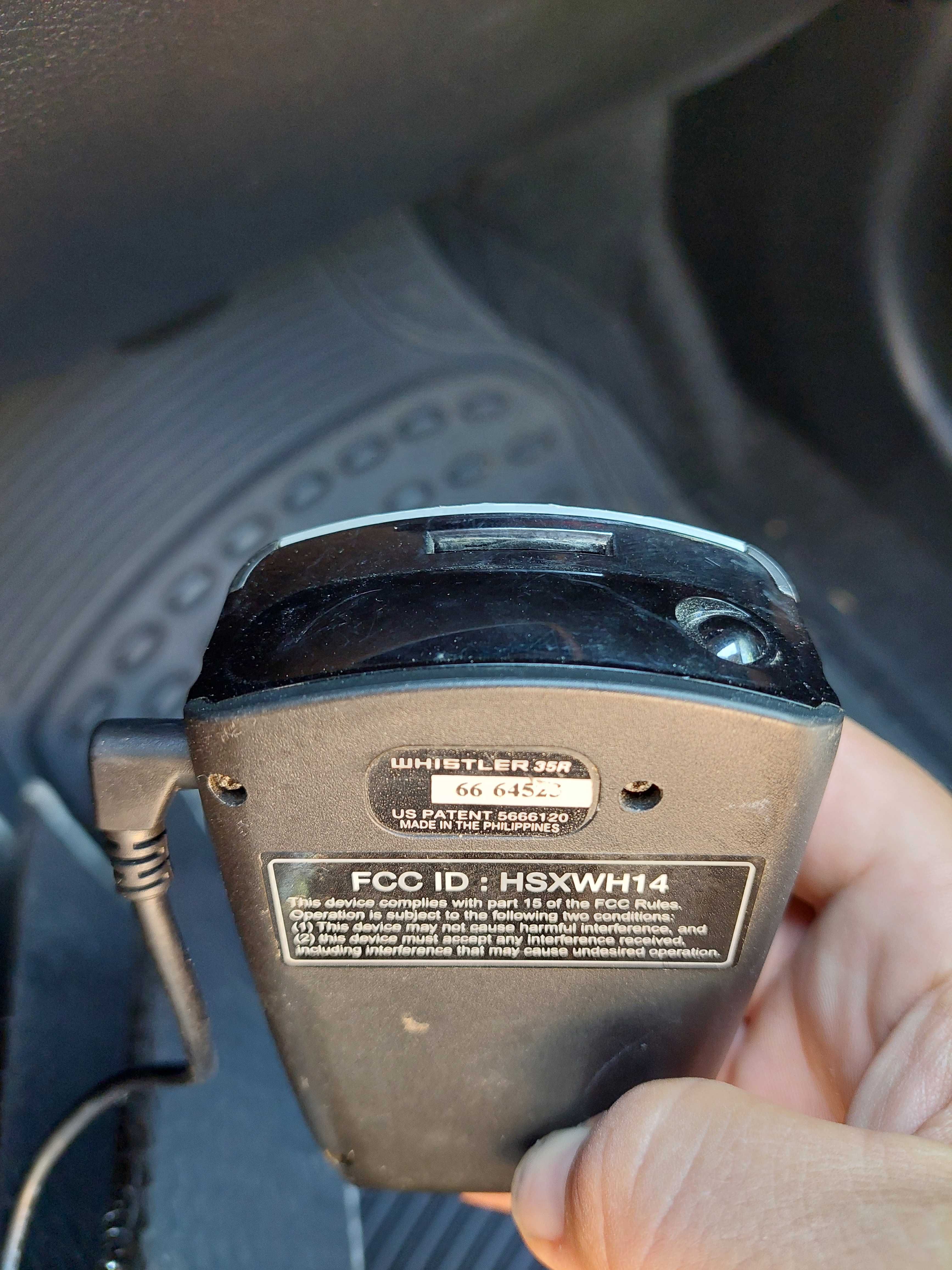 Detector radar Whistler SRT-35R Made in Philippines