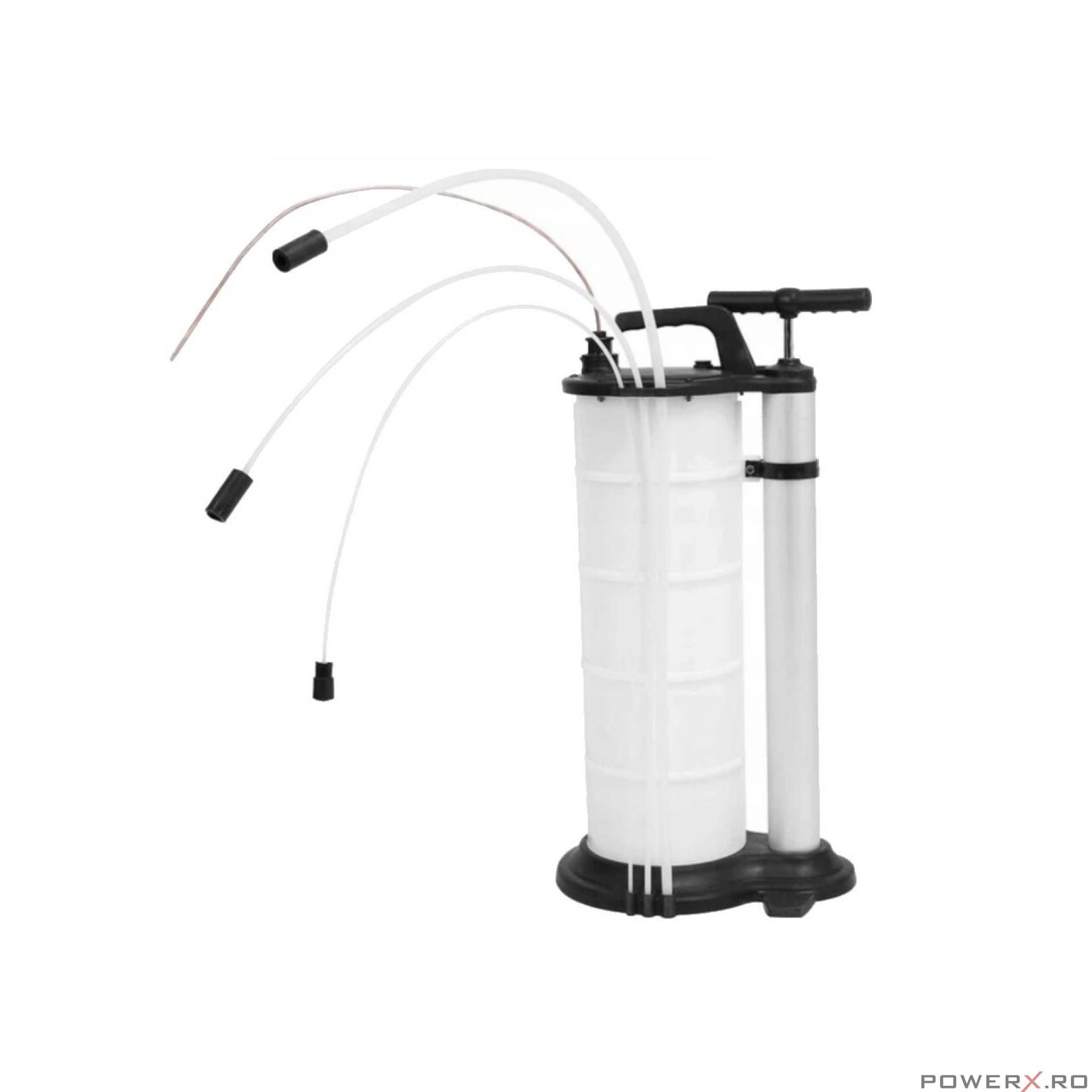 Pompa manuala pentru extras ulei, 9 litri, 3 sonde aspirare, Silver
