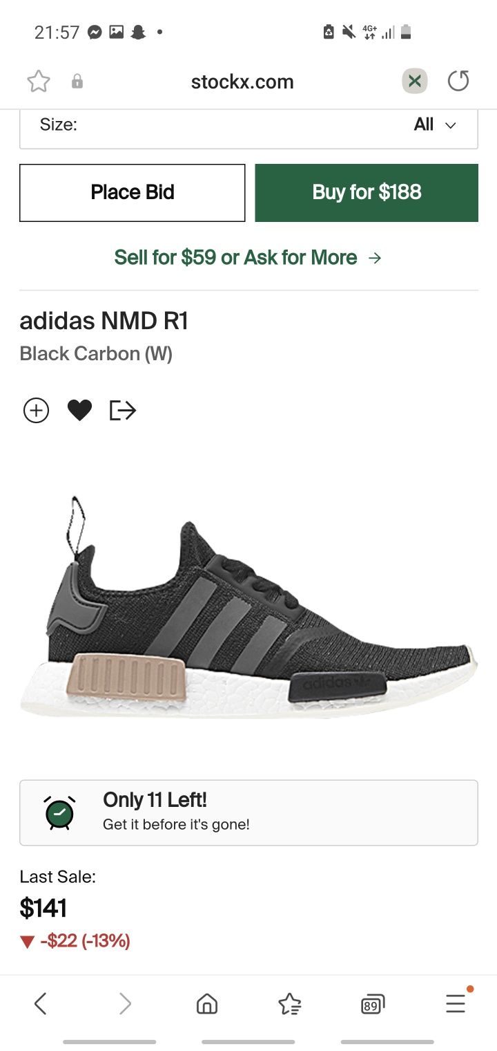 Adidas NMD R1 Black Carbon
