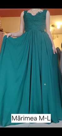 Rochie lungă, verde, marimea L