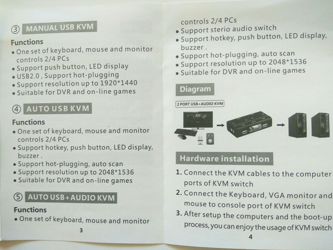 Устройство за работа с 2PC, един монитор, мишка и клавиатура