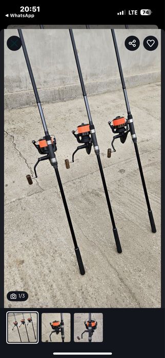 Set pescuit lansete crap okuma 3+3