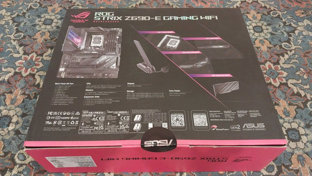 Новая Материнская плата ASUS ROG STRIX Z690-E GAMING WIFI. Сокет 1700