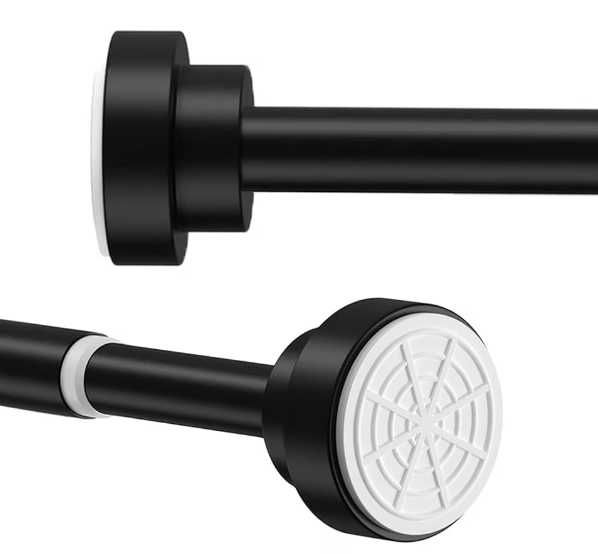 Bara telescopica pentru perdea 125-220 cm, XL, negru
