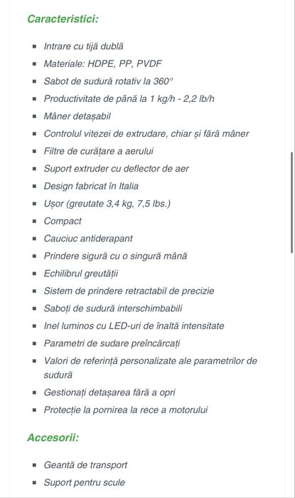 Extruder manual pentru termosudare plastic Ritmo Stargun Uno