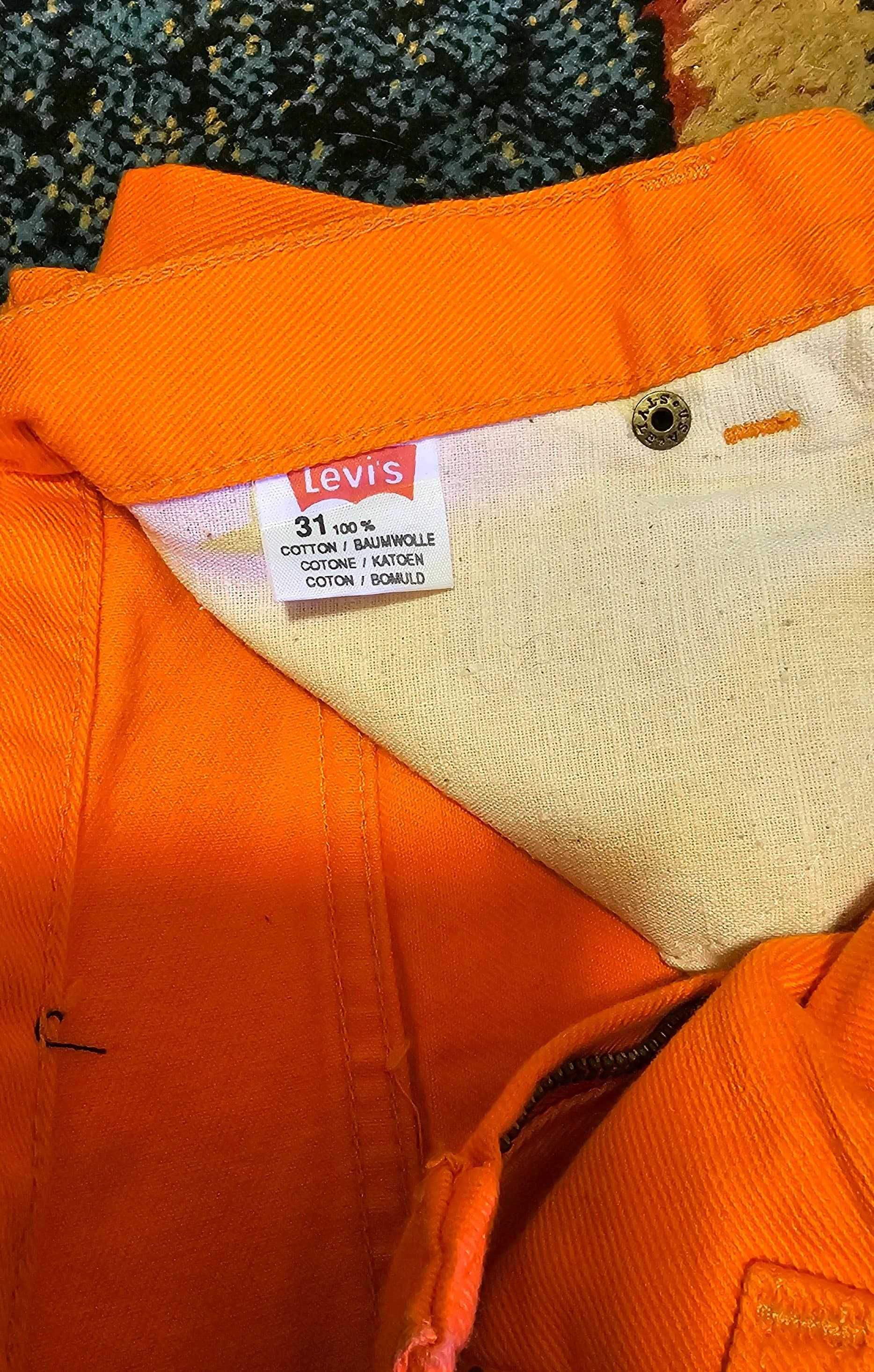 Blugi Levi's original 31, portocaliu, nou cu eticheta