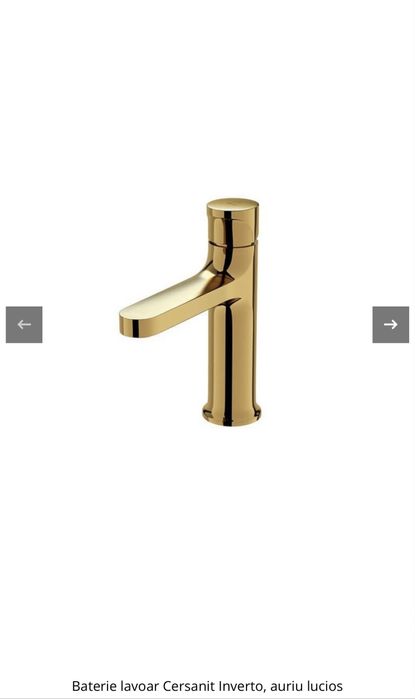 Baterie lavoar baie Cersanit Inverto - auriu - noua