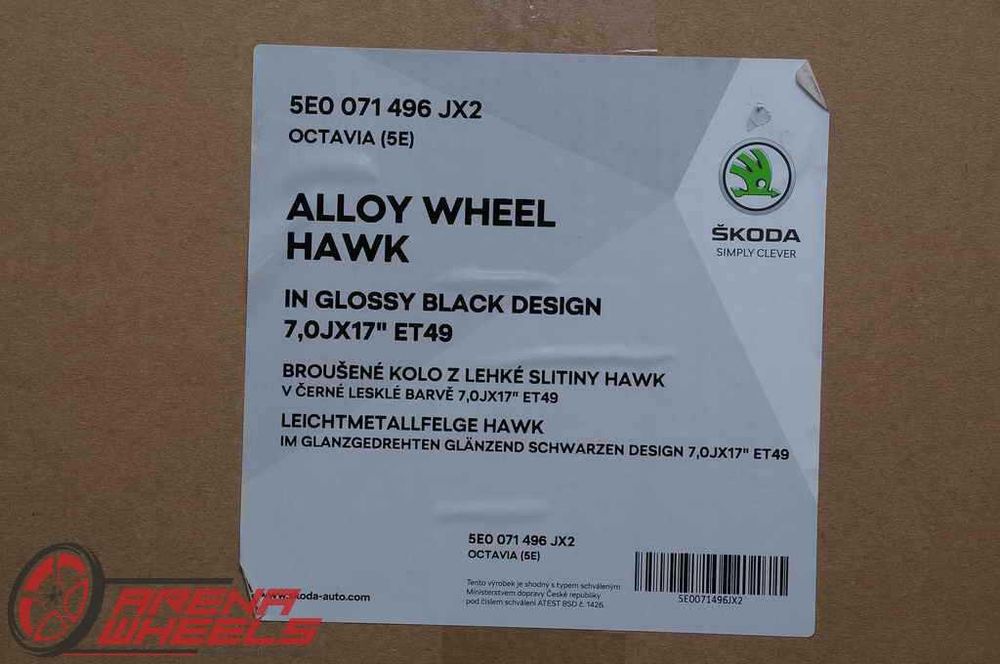 Jante Noi 17 inch Originale Skoda Octavia 3 R17 Hawk