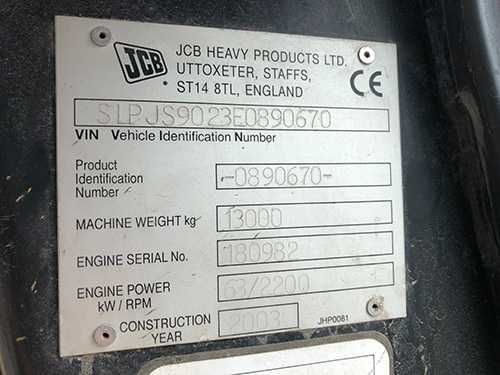 Dezmembrez excavator JCB JS150 - Piese de schimb JCB