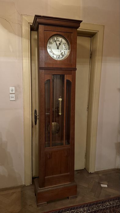 Ceas de podea din lemn masiv, funcțional, stare foarte bună