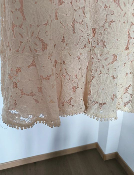 Rochie midi, dantelă, eveniment, botez, cununie