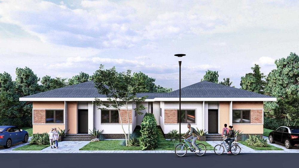 Vilă individuală cu 4 camere, parter, 400 mp teren City Nord Tunari