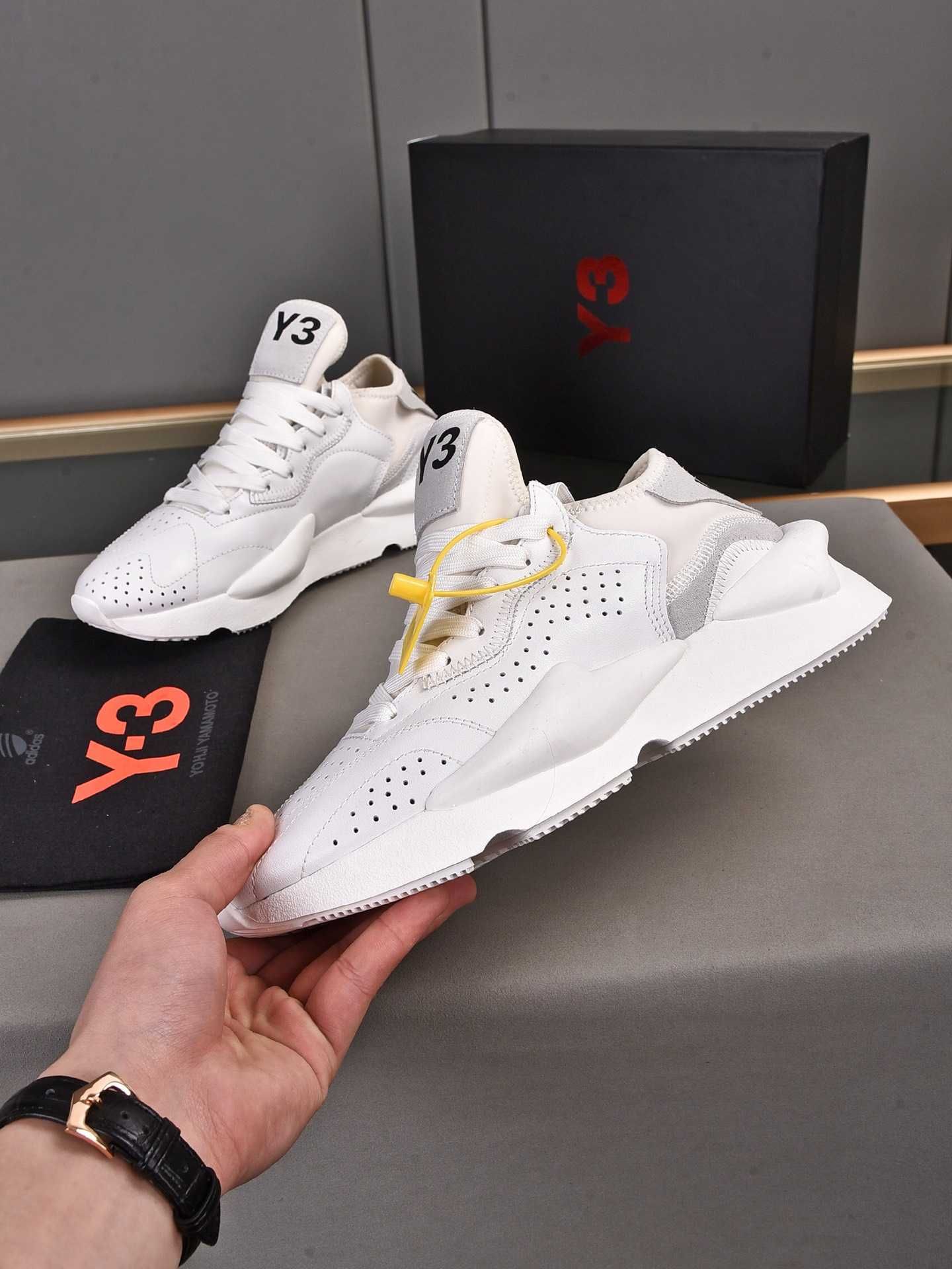 Adidasi Y-3, Kaiwa - White Premium din Piele NOI Yohji Yamamoto Y3