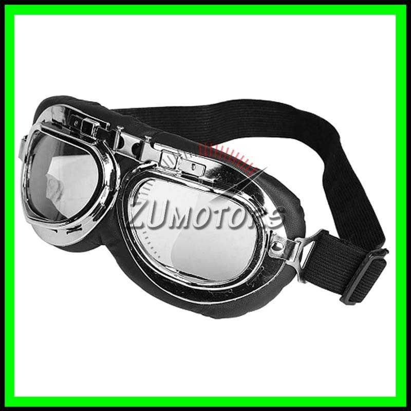 Casca moto Retro scuter Vespa Chopper Piele - Negru-GRI