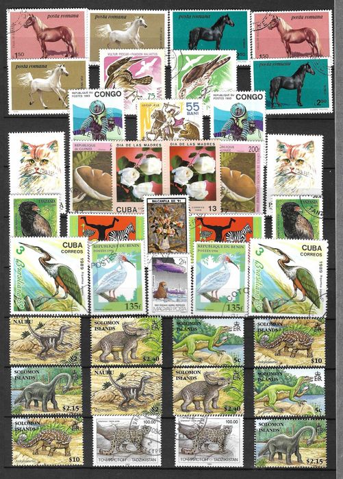 Un super clasor plin cu timbre, filatelie 4 file = 8 pagini format A4