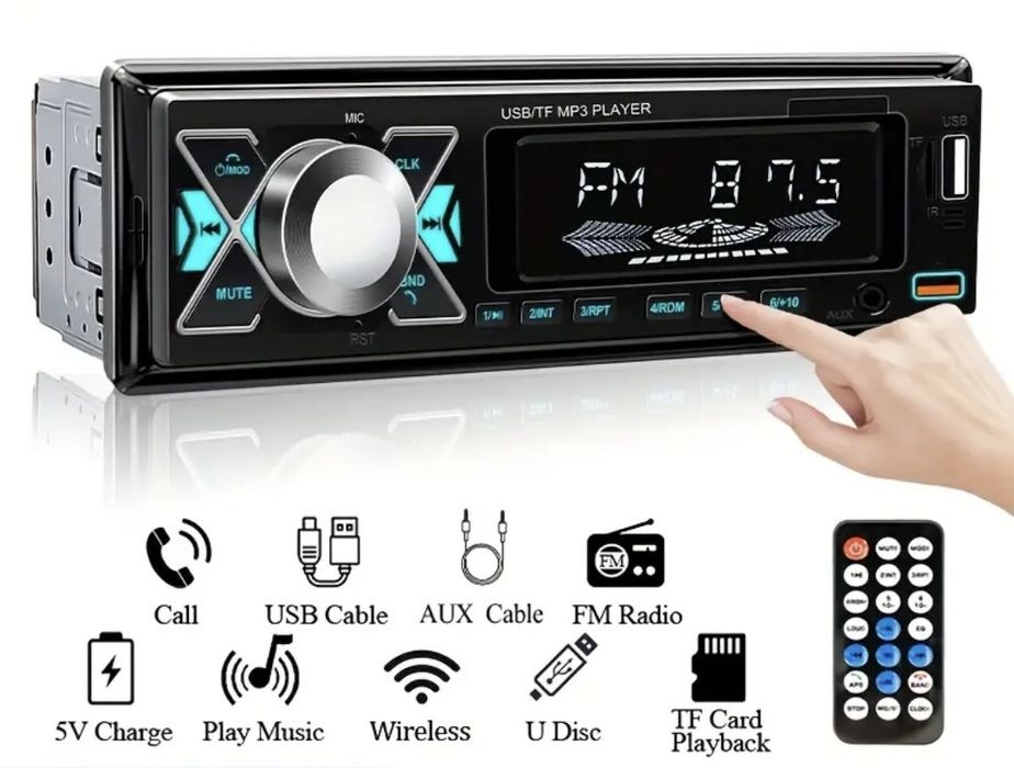 MP3 auto cu 7 culori bluetooth