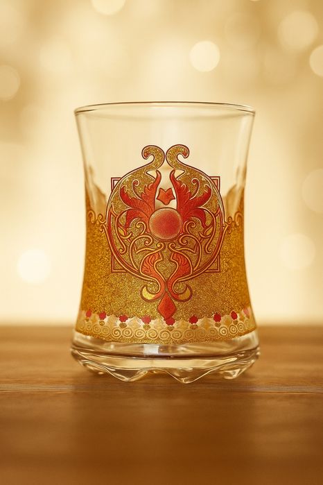 Восточный стакан с золотым орнаментом