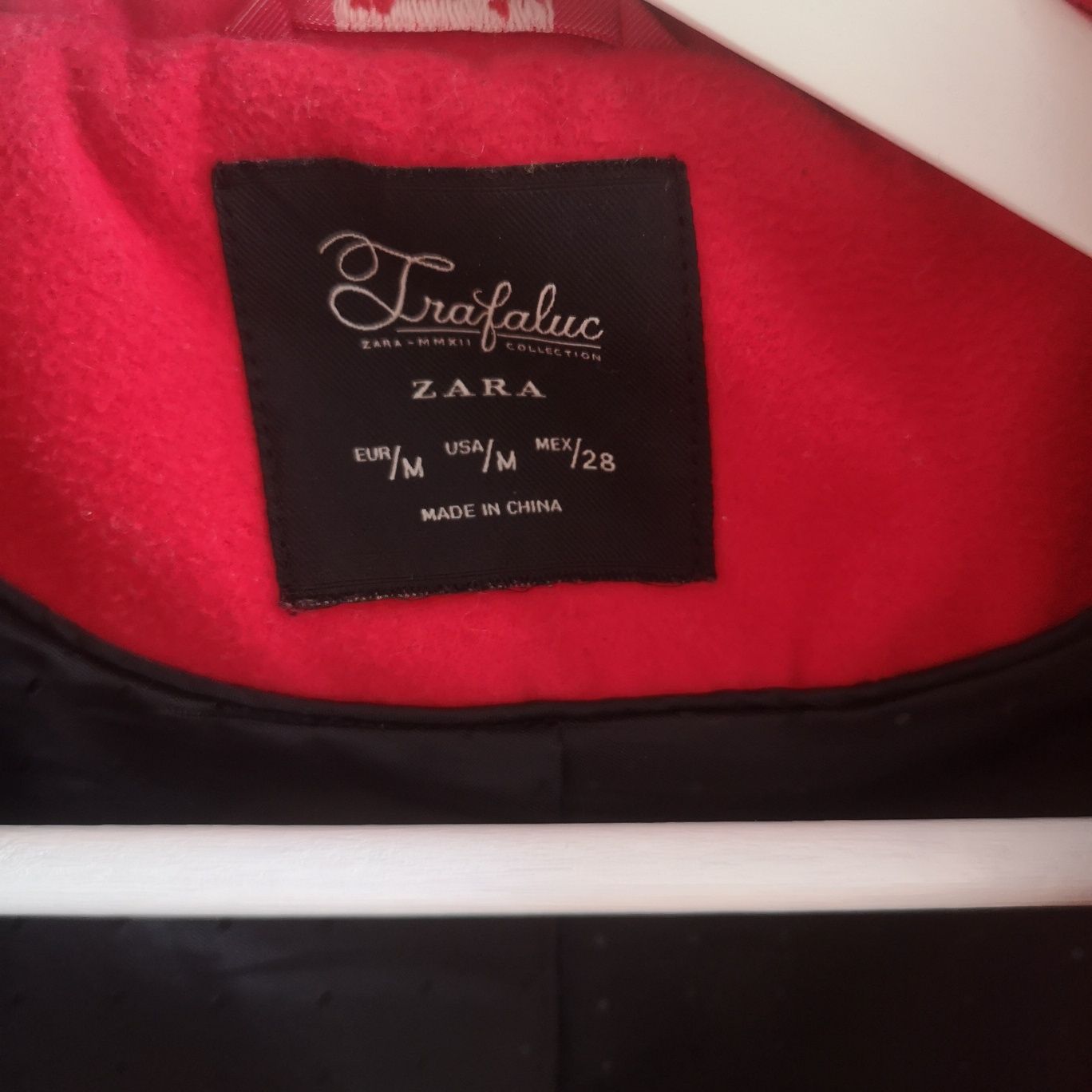 Palton Zara TRF rosu mărime M