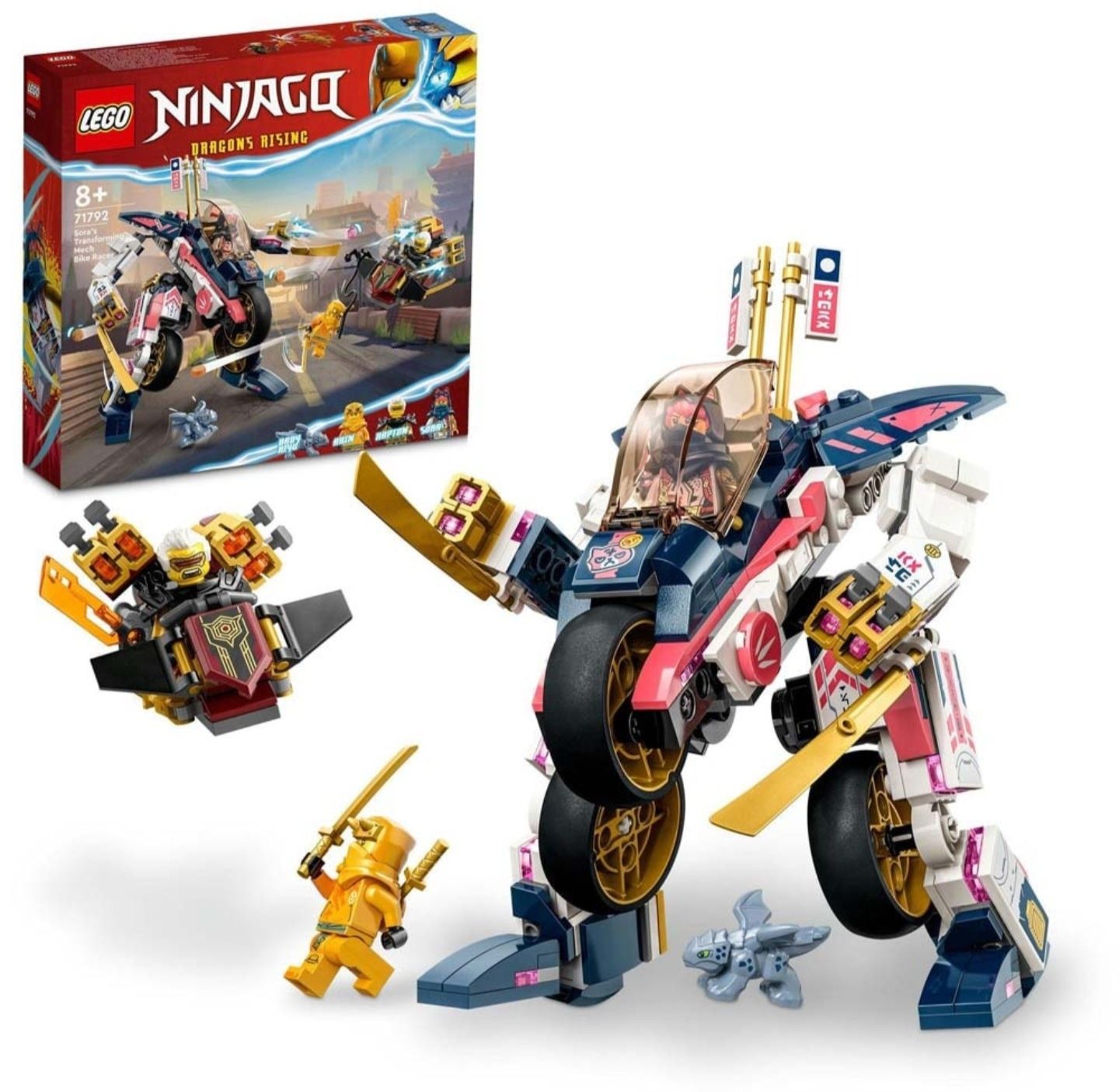 LEGO Ninjago: Motocicleta de viteza robot transformator 71792, 8 ani+,