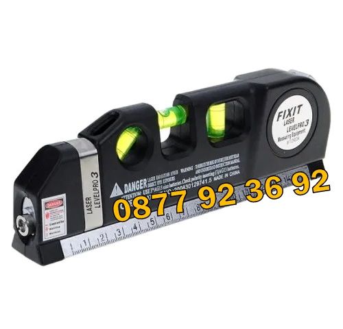 ПРОМОЦИЯ! ПРОФЕСИОНАЛЕН ЛАЗАРЕН нивелир с ролетка, laser level pro 3