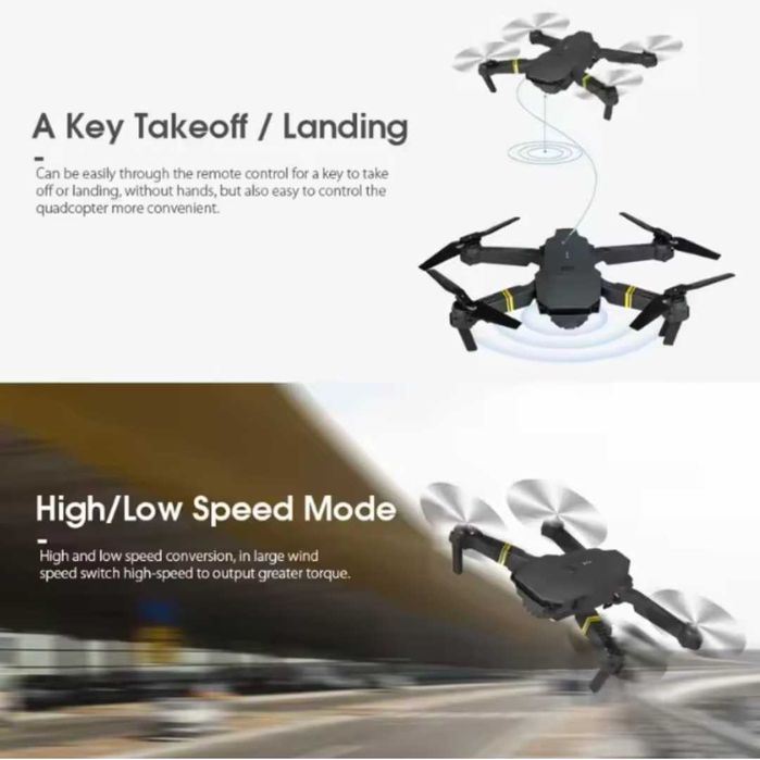 Dronă cu cameră HD 1080P – Quadcopter WiFi pliabil cu telecomandă